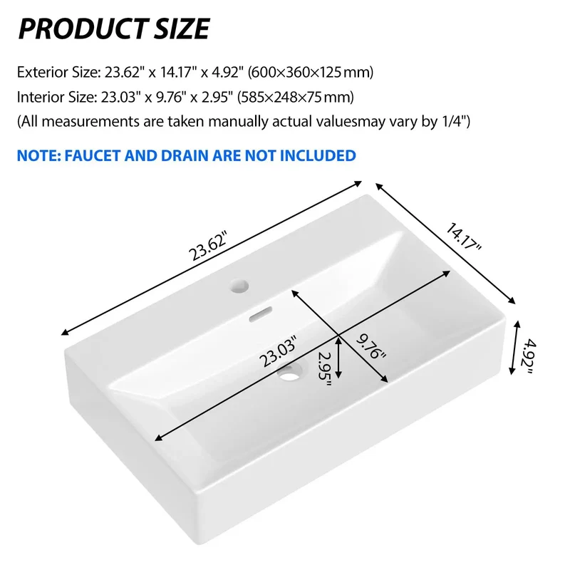 Slick White Rectangular Wall Mount Sink Game Changer For Tight Spaces Zero Fuss Installation Perfect For Rvs Apartments Guest Bathrooms And Powder Rooms Compact Space Saving Modern Wash Basin Refresh