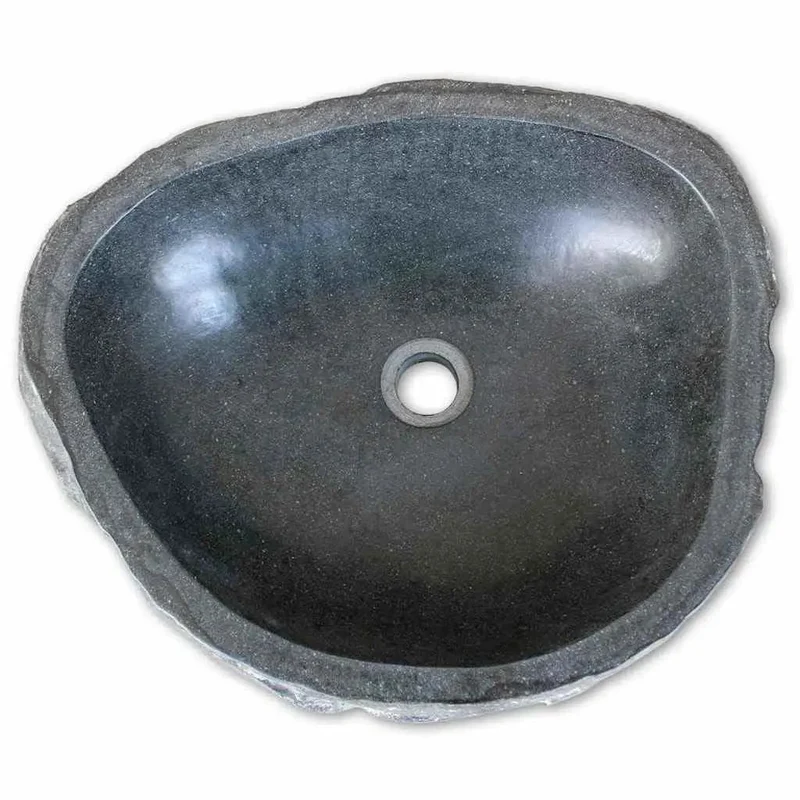 Real Deal River Stone Basin Oval Sink Top Tier Grey Countertop Bowl Built For Modern Vanities Featuring A Polished Finish That Guarantees Effortless Wiping And Absolutely No Stress Ever