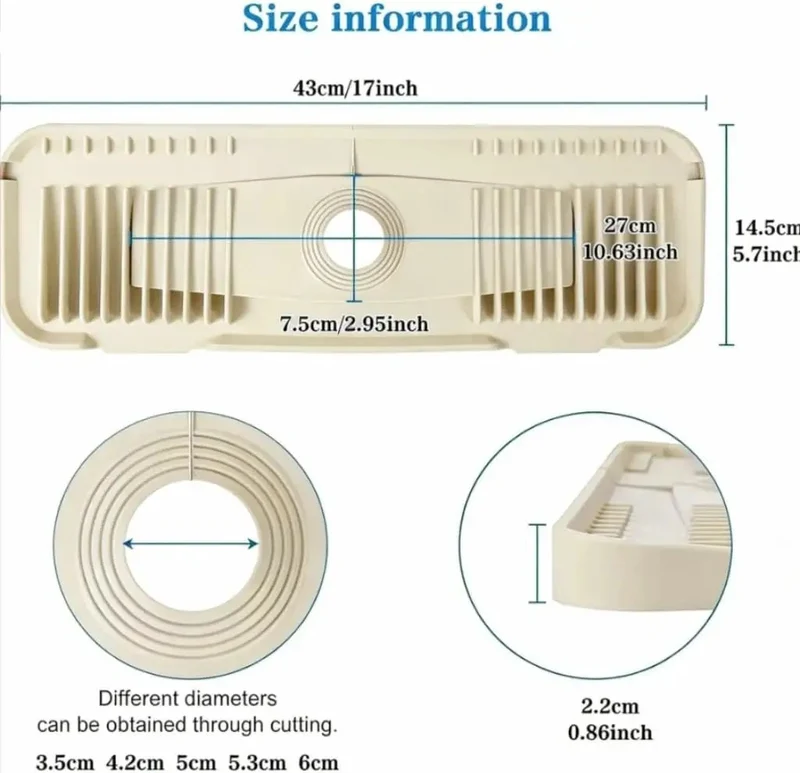 Hands Down The Best Beige Silicone Faucet Drip Catcher Mat For Kitchen Sinks With Deck Plates Thanks To Its Cuttable Center And Grippy Base That Keeps Counters Zero Stress And Dry All Week Long