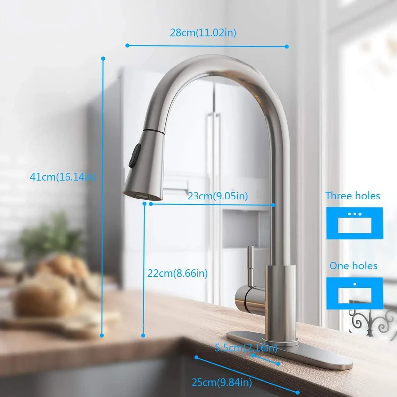 Heavy Duty Single Handle Kitchen Sink Faucet With High Arc Pull Down Sprayer Rust Resistant Stainless Steel Build And Ceramic Disc Valve For Hassle Free Setup
