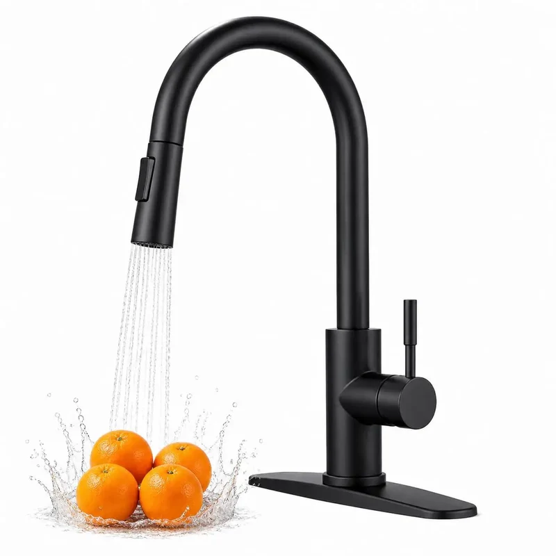 Badass Matte Black Kitchen Faucet With Pull Down Sprayer And High Arc Single Handle For Easy Sink Cleaning Plus Lead Free Stainless Steel Build That Seriously Outlasts The Competition