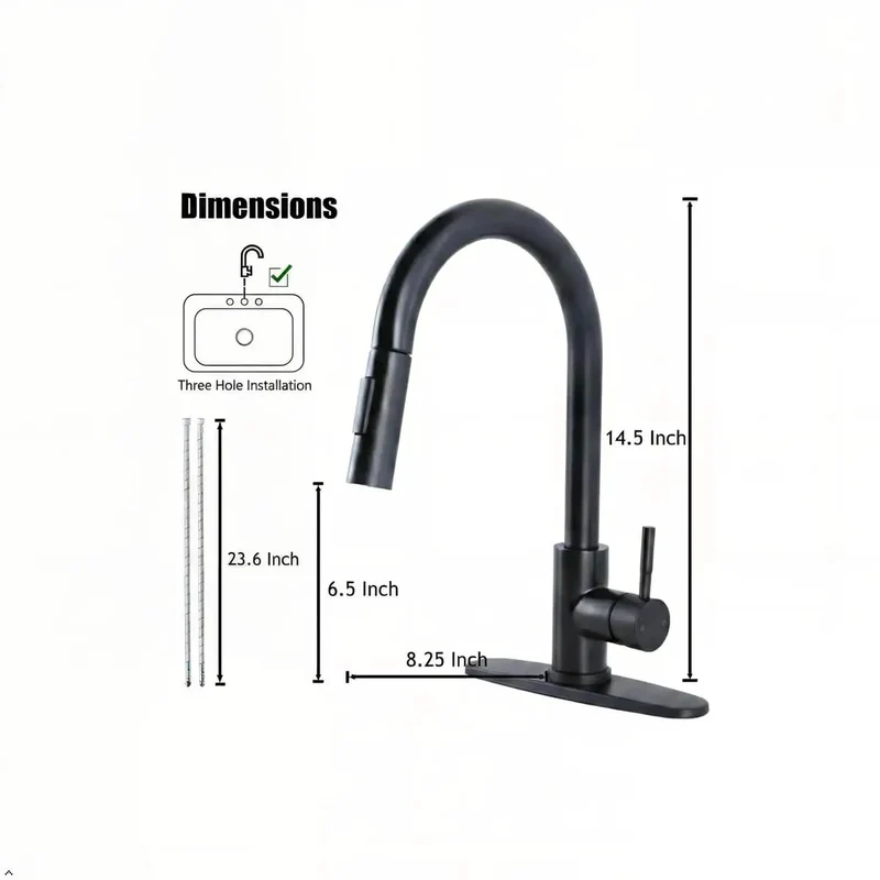 Badass Matte Black Kitchen Faucet With Pull Down Sprayer And High Arc Single Handle For Easy Sink Cleaning Plus Lead Free Stainless Steel Build That Seriously Outlasts The Competition