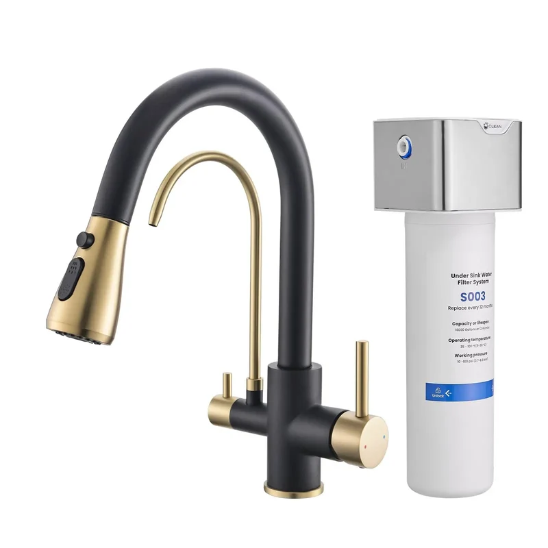 Level Up Your Everyday Routine With This Heavy Duty 3 In 1 Kitchen Faucet Featuring Built In Water Filter Pull Down Sprayer Hot Cold Mixer And Seamless Daily Flex