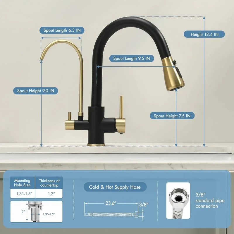 Level Up Your Everyday Routine With This Heavy Duty 3 In 1 Kitchen Faucet Featuring Built In Water Filter Pull Down Sprayer Hot Cold Mixer And Seamless Daily Flex