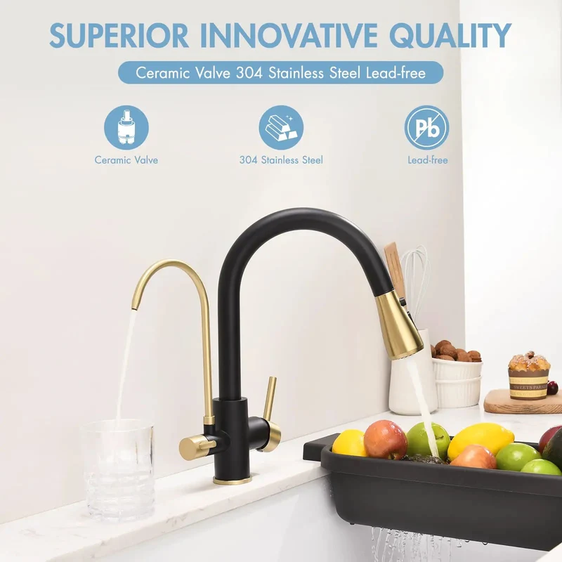 Level Up Your Everyday Routine With This Heavy Duty 3 In 1 Kitchen Faucet Featuring Built In Water Filter Pull Down Sprayer Hot Cold Mixer And Seamless Daily Flex