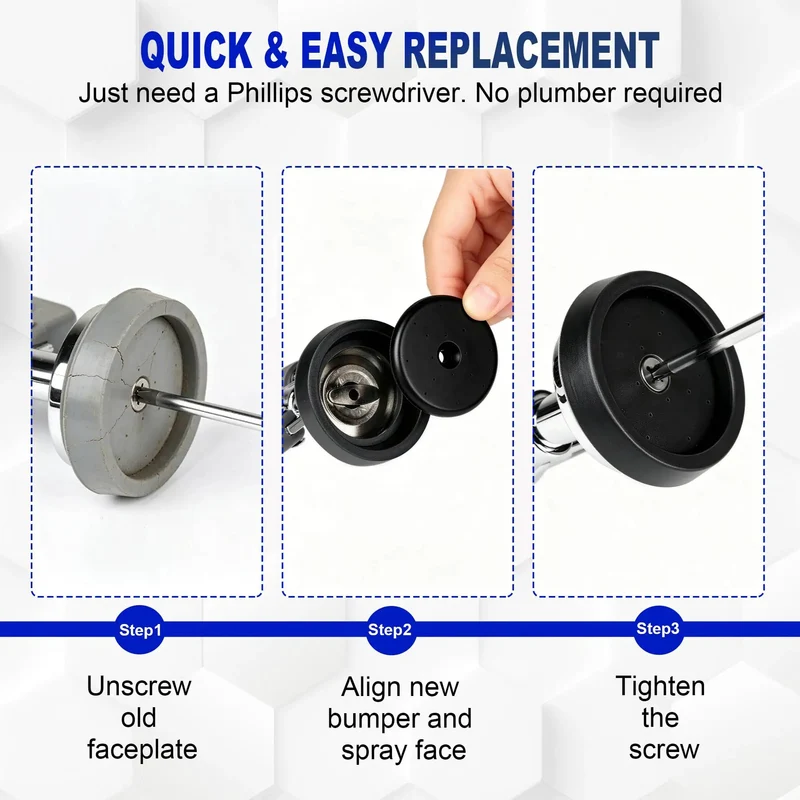 Pre Rinse Spray Valve Repair Kit For Commercial Kitchen Sink Faucets And Dish Sprayers Splash Face Bumper Screws Replacement In Black For No Fuss Hustle Ready Upgrades