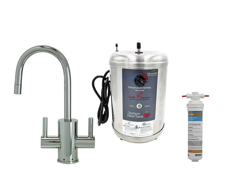 Instant Hot And Cold Water Faucet With Integrated Heating Tank And Knockout Round Sink Mixer Featuring No Sweat Setup And Smooth Operation For Your Daily Meal Grind