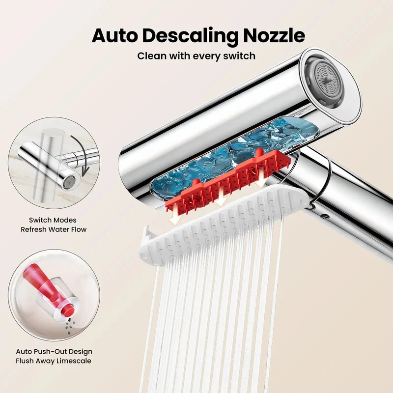 Built Tough Waterfall Kitchen Faucet With Dead Simple Pull Down Sprayer And Single Handle Chrome Finish For Zero Hassle Daily Sink Deep Cleaning Tasks