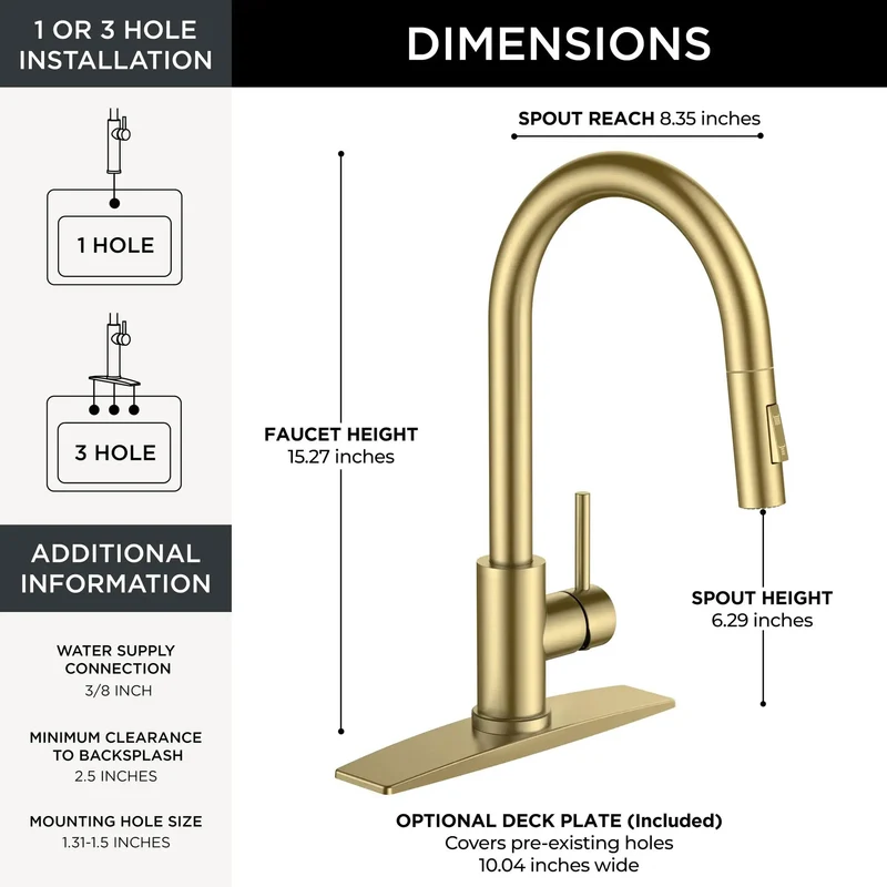 Modern Gold Touch Kitchen Faucet With Pull Down Sprayer Single Hole Sink Mount Featuring Slick Tap Sensor And Auto Shutoff For Smooth Hassle Free Upgrade