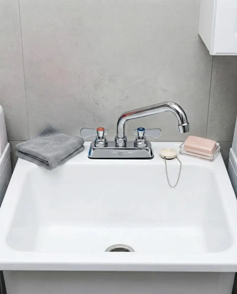 Heavy Duty Lead Free Brass Commercial Kitchen Sink Faucet With Four Inch Deck Mount Base And Eight Inch Swivel Spout In Slick Chrome For No Sweat Commercial Tasks