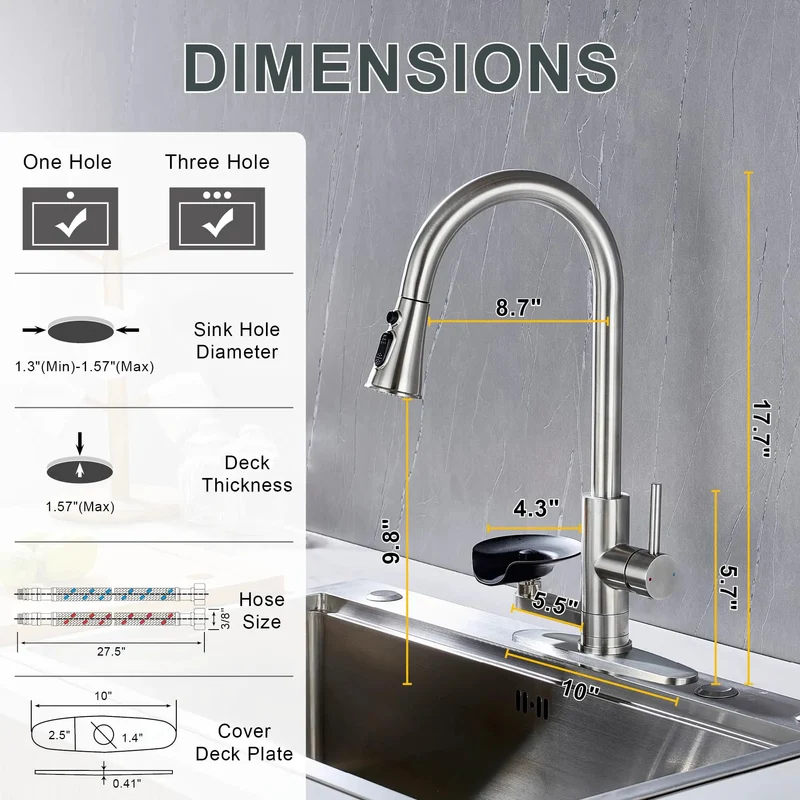 Built Tough High Arc Kitchen Faucet With Integrated Glass Rinser And Pull Out Sprayer Single Handle Sink Mixer Full Rotation Brushed Nickel Finish Zero Sweat Setup Smooth Water Pressure For Your Everyday Kitchen Routine