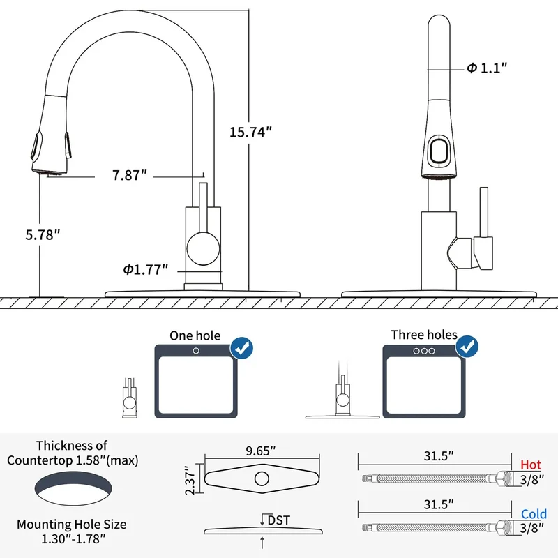 Level Up Your Sink Game With This Slick Matte Black Faucet Featuring Pull Down Sprayer And Flow Activated Led Temp Gauge Heavy Duty 304 Stainless Build Smooth Single Handle High Arc Reach For Farmhouse Rv Laundry Installation