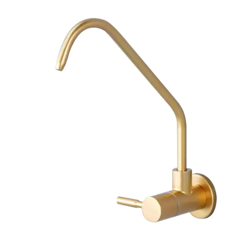Heavy Duty Stainless Steel Kitchen Faucet For Drinking Water Systems And Water Purifiers With One Quarter Inch Tubing Delivering No Sweat Setup And Flawless Daily Performance