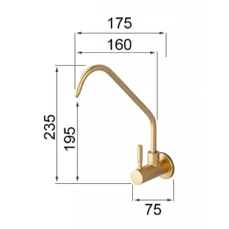 Heavy Duty Stainless Steel Kitchen Faucet For Drinking Water Systems And Water Purifiers With One Quarter Inch Tubing Delivering No Sweat Setup And Flawless Daily Performance