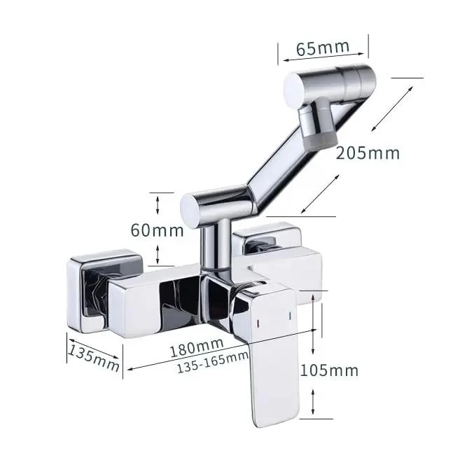 Wall Mounted Kitchen Faucet With Foldable Flex And Dual Spray Modes For Smooth Flow. Heavy Duty Brass Build Ensures Rock Solid Durability. Sleek Black Finish Fits Modern Sinks. 360 Swivel Covers Full Basin. Built Different With Top Shelf Quality.