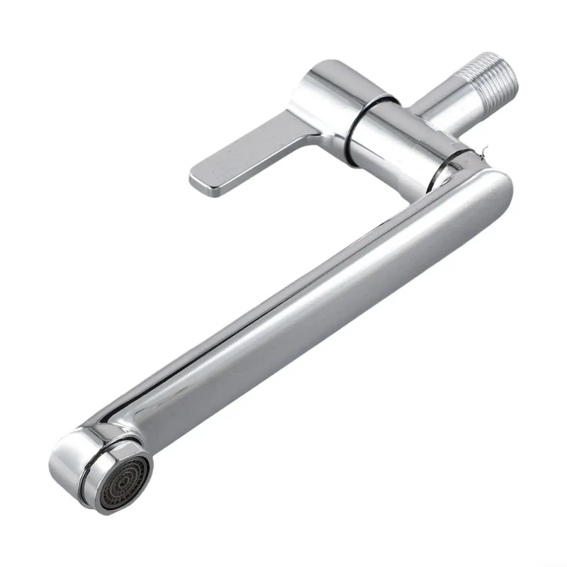 Wall Mount Kitchen Faucet With Cold Water Only Flow, Beefy 304 Stainless Steel Construction, Silky Smooth Swivel Action, Fast Setup For Mop Basins And Utility Sinks Without The Fuss
