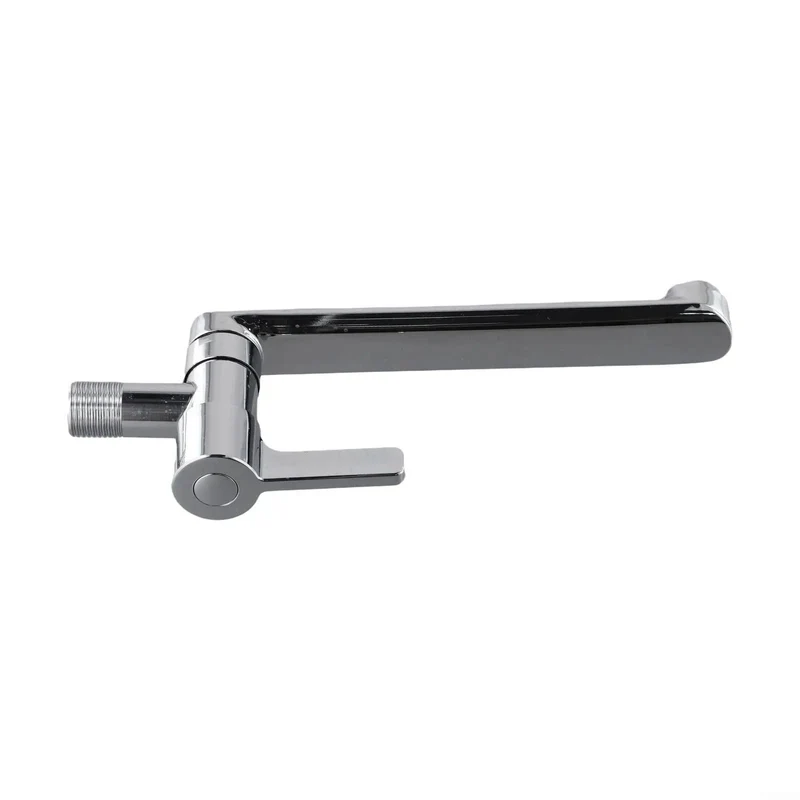 Wall Mount Kitchen Faucet With Cold Water Only Flow, Beefy 304 Stainless Steel Construction, Silky Smooth Swivel Action, Fast Setup For Mop Basins And Utility Sinks Without The Fuss