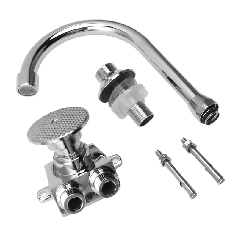 Top Shelf Copper Foot Operated Kitchen Faucet With Hands Free Control Valve Built For Zero Hassle Water Management And Quick Flow Access Daily