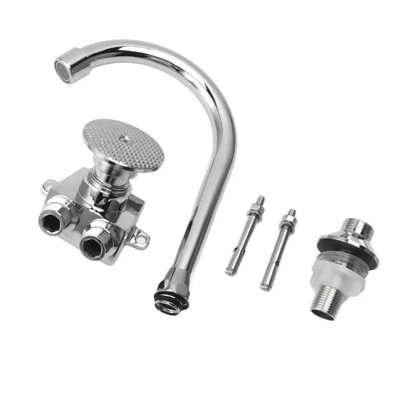 Top Shelf Copper Foot Operated Kitchen Faucet With Hands Free Control Valve Built For Zero Hassle Water Management And Quick Flow Access Daily