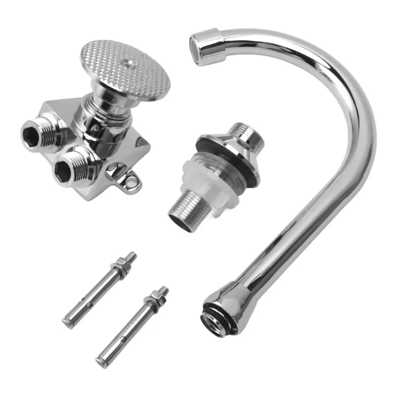 Top Shelf Copper Foot Operated Kitchen Faucet With Hands Free Control Valve Built For Zero Hassle Water Management And Quick Flow Access Daily