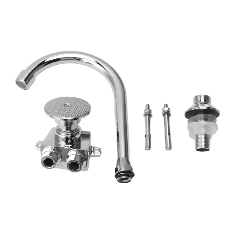 Top Shelf Copper Foot Operated Kitchen Faucet With Hands Free Control Valve Built For Zero Hassle Water Management And Quick Flow Access Daily