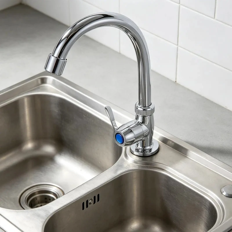 Compact Plastic Kitchen Sink Faucet With Vertical Single Handle And Ultra Slim Two Inch Base Ideal For Tight Kitchens No Sweat Diy Countertop Swap For Rentals Or Apartments