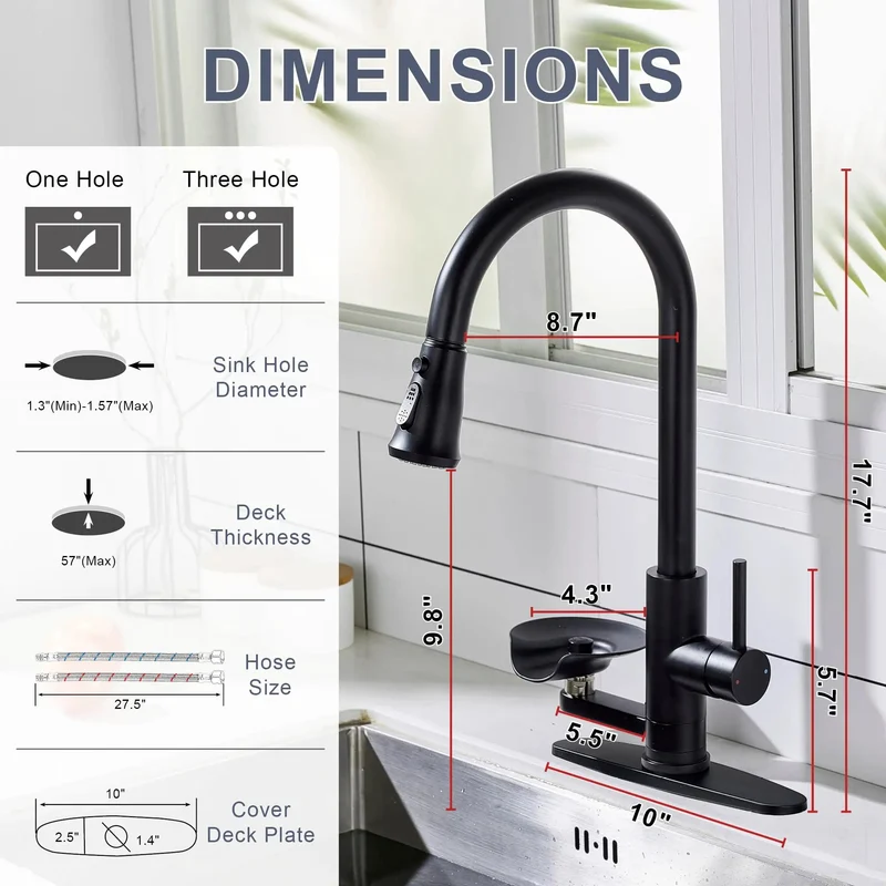 Badass Matte Black Pull Down Kitchen Faucet With Single Handle And Built In Glass Rinser Featuring Pull Out Sprayer For One Or Three Hole Kitchen Sink Setup Bringing Zero Headaches