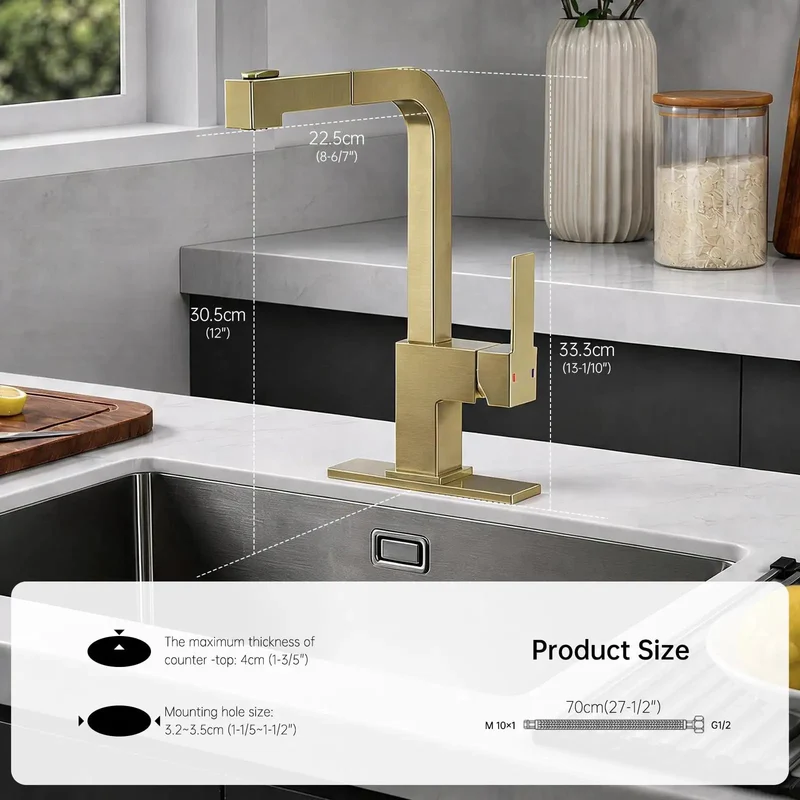 Slick Gold High Arc Kitchen Faucet With Pull Down Sprayer And Dual Stream Modes For No Fuss Sink Cleaning And Serious Knockout Performance