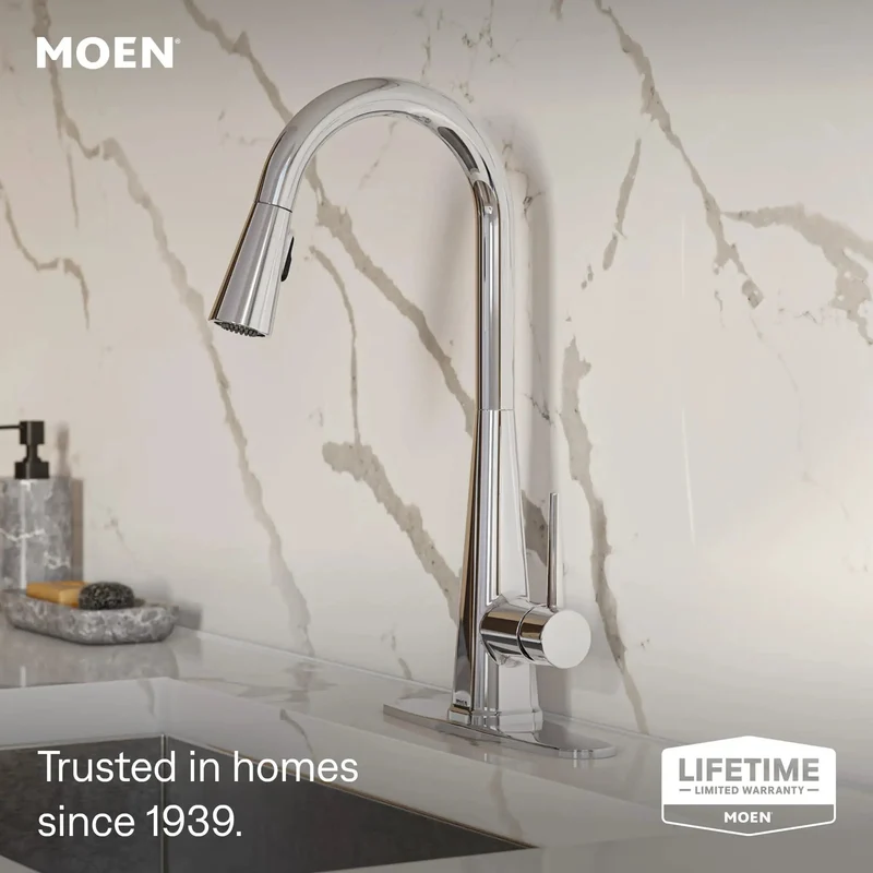 Slick Pulldown Kitchen Faucet In Chrome With Hands Free Sensor Activation And Hella Strong Spray Power Plus Reflex Smooth Retracting Dock For Total Sink Setup