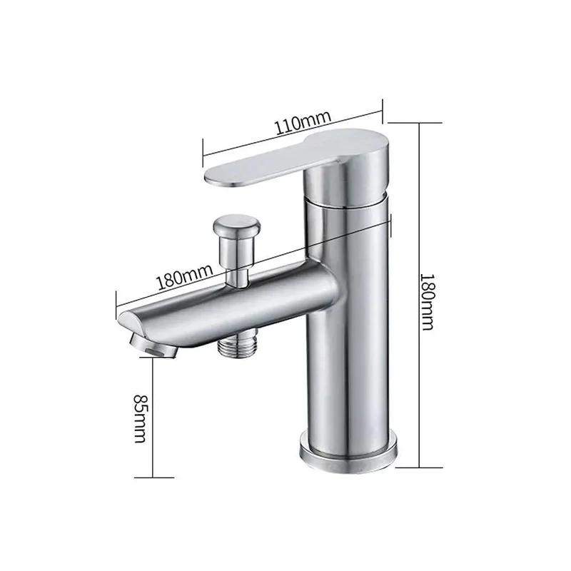 Top Shelf 304 Stainless Steel Dual Handle Kitchen Sink Faucet Featuring Independent Hot And Cold Controls With A Slick Pull Down Sprayer For Zero Drama Daily Dishwashing Tasks