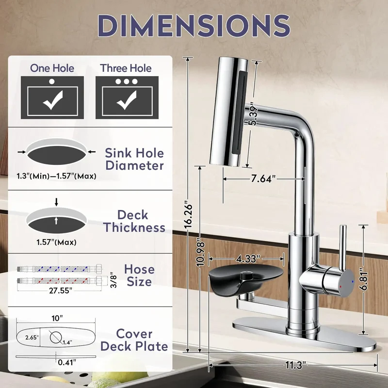 Heavy Duty Chrome Kitchen Faucet With Single Hole Pull Down Sprayer And Built In Cup Washer For No Hassle Daily Grind And A Slick Modern Sink Upgrade That Seriously Elevates Your Counter Game