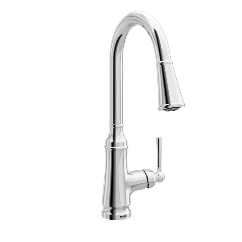Slick Chrome Pulldown Kitchen Faucet With Power Boost Fast Fill And Reflex Smooth Retracting Sprayer For Heavy Duty Dishwashing And No Sweat Counter Upgrades Daily