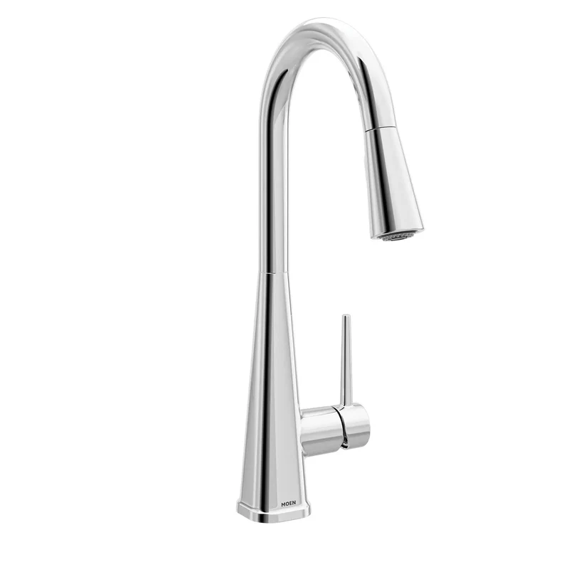Heavy Hitter Pull Down Kitchen Faucet In Slick Chrome Finish Equipped With Power Boost Spray Switch And Reflex Smooth Operator Retractor That Handles Tough Kitchen Grime Without Breaking A Sweat