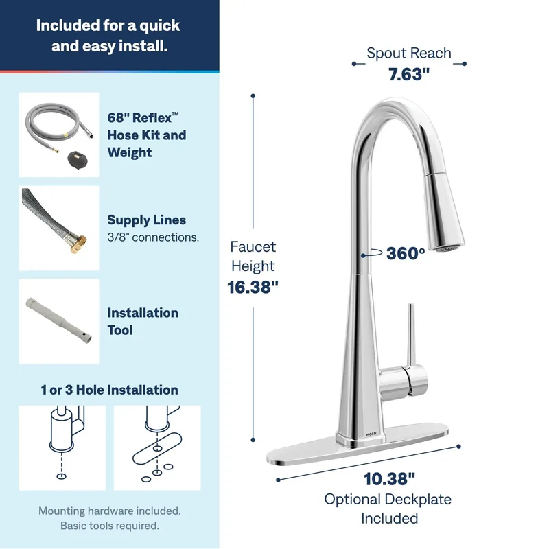 Heavy Hitter Pull Down Kitchen Faucet In Slick Chrome Finish Equipped With Power Boost Spray Switch And Reflex Smooth Operator Retractor That Handles Tough Kitchen Grime Without Breaking A Sweat