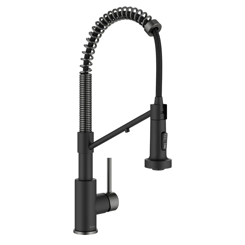 Slick 2 In 1 Pull Down Kitchen Faucet With Integrated Water Filter Tap For Reverse Osmosis Systems In Matte Black Spot Free Finish And No Sweat Swivel Operation For Hassle Free Drinking Water Access