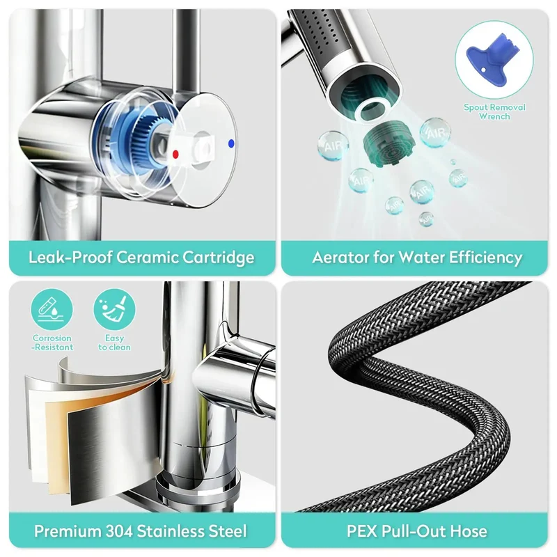 Slick Waterfall Kitchen Faucet With Pull Down Sprayer And Integrated Glass Rinser Offering Hella Smooth Flow Premium Brushed Nickel Finish For Everyday Washing And Serious Kitchen Game Vibes