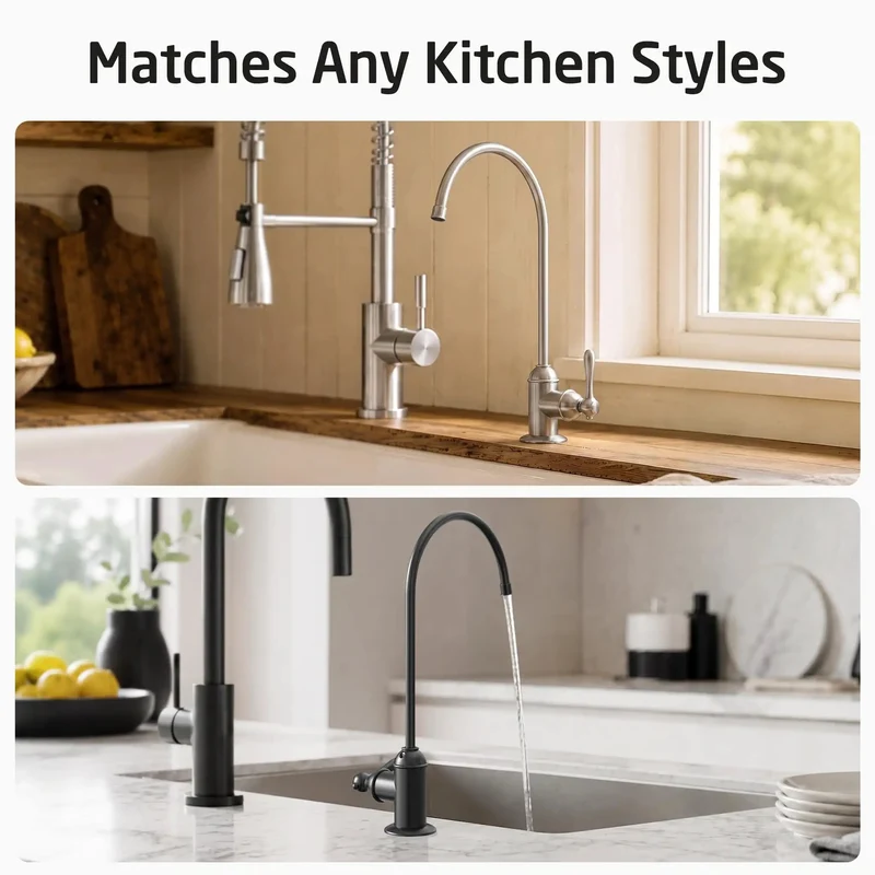 Straight Up Nsf Certified All Metal Drinking Water Faucet With Lead Free Stainless Steel Build And Non Plastic Connector For Zero Contamination And Leak Proof Operation On Every Home R O Setup Today
