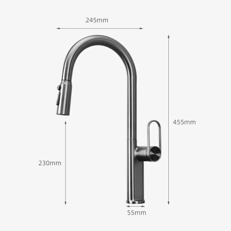 Green Single Hole Kitchen Faucet With Retractable Pull Out Sprayer And 360 Degree Swivel Spout Featuring Gravity Ball Auto Return For Easy Breezy Rinse And Slick Modern Sink Upgrade