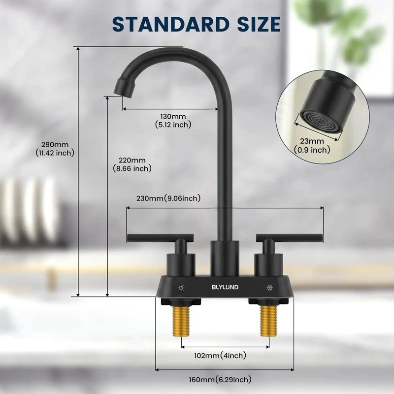 Commercial Grade Two Hole Bar Sink Faucet Premium Matte Black Stainless Steel Body Built Like A Tank Against Rust And Fingerprint Smudges Slick Operation And No Sweat Cleanup Delivers Top Tier Performance For Every Man Cave Bar