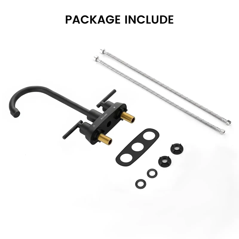 Commercial Grade Two Hole Bar Sink Faucet Premium Matte Black Stainless Steel Body Built Like A Tank Against Rust And Fingerprint Smudges Slick Operation And No Sweat Cleanup Delivers Top Tier Performance For Every Man Cave Bar
