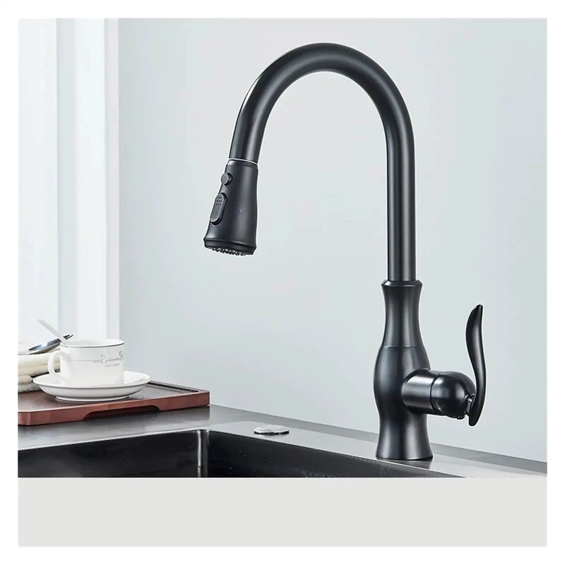 Matte Black Kitchen Faucet Pull Down Sink Mixer Tap With 360 Degree Swivel And Single Handle Lever Crafted For Heavy Duty Daily Jobs And Zero Drama Setup To Level Up Your Sink Space With A Sharp Modern Vibe And Tough Finish Aimed At Lasting Years Of