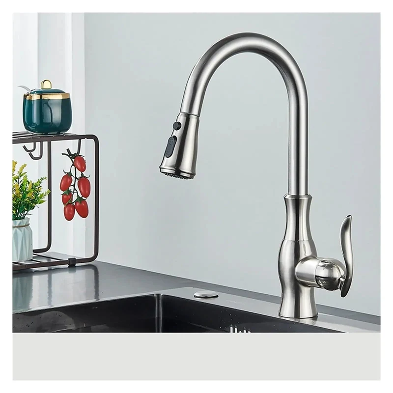Top Tier Modern Pull Down Kitchen Faucet Featuring Smooth 360 Degree Swivel Spout And Single Lever Control Hella Sturdy Brush Nickel Finish Built For No Hassle Daily Kitchen Tasks That Always Impress