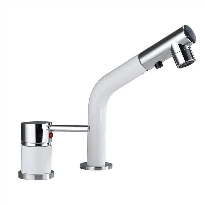 Top Shelf Ivory Pullout Kitchen Faucet With Handy Button Switch And Super Flexible Hose Serving A Clean Modern Mixer Tap Look For Easy Rigging And Smooth Daily Performance Anywhere