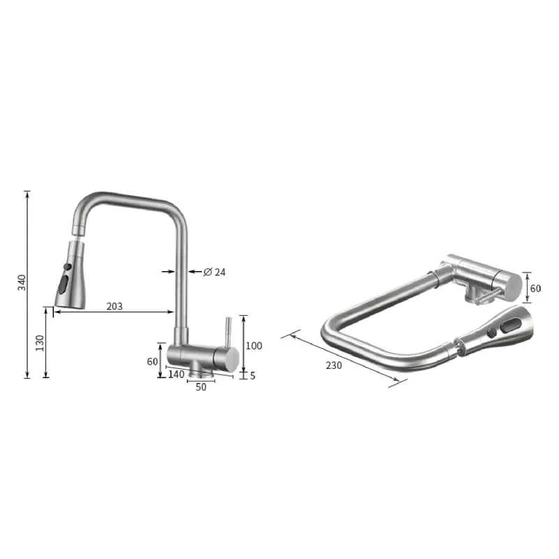 Sleek Heavy Duty Foldable Kitchen Faucet With Three Spray Modes And Swiveling Spout No Fuss Single Hole Mount Collapsing Sink Mixer Tap For Tight Window Spaces Built Tough One Lever Handle