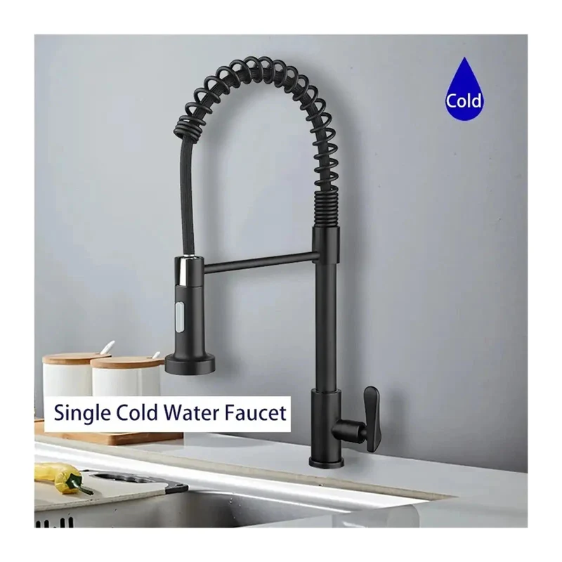 Sharp Stainless Steel Kitchen Faucet With Wall Mounted Spray Head And Single Handle Control For Top Mount Sinks Badass Durable Finish That Is Gonna Last Forever On Your Kitchen Counters