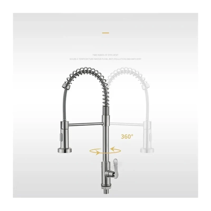 Sharp Stainless Steel Kitchen Faucet With Wall Mounted Spray Head And Single Handle Control For Top Mount Sinks Badass Durable Finish That Is Gonna Last Forever On Your Kitchen Counters