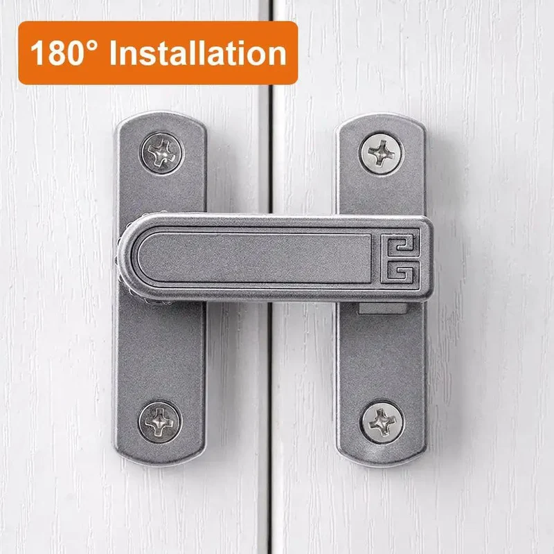 Adjustable Flip Gate Latch Lock For Sliding Barn Doors Heavy Duty Zinc Alloy Build Smooth 90 To 180 Degree Swing Easy Top Bottom Left Right Mounting No Sweat Install Glossy Gold Finish Closet Hardware