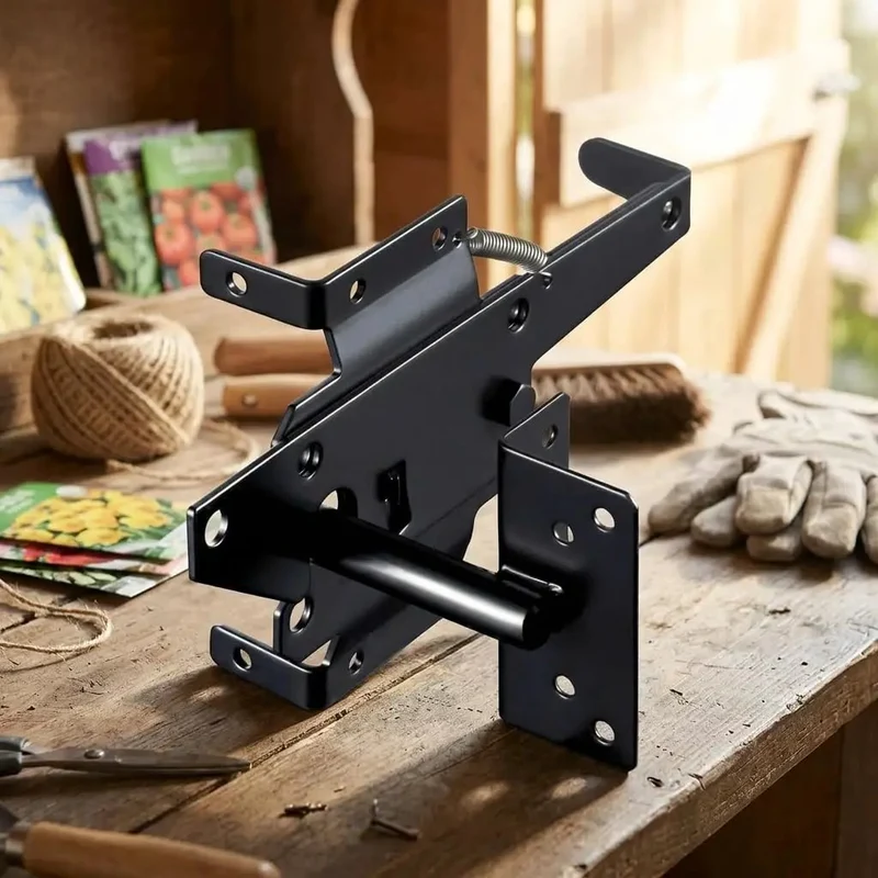 Heavy Duty Carbon Steel Fence Gate Latch Featuring Weather Resistant Coated Finish For Secure Wood And Vinyl Fences Hella Tough Outdoor Yard Security No Sweat Setup