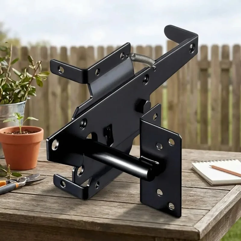 Tough as Nails Carbon Steel Fence Gate Latch for Wood and Vinyl Fences Rust Resistant Heavy Duty Outdoor Latch Rock Solid Construction No Hassle Install Pro Grade Security Solution