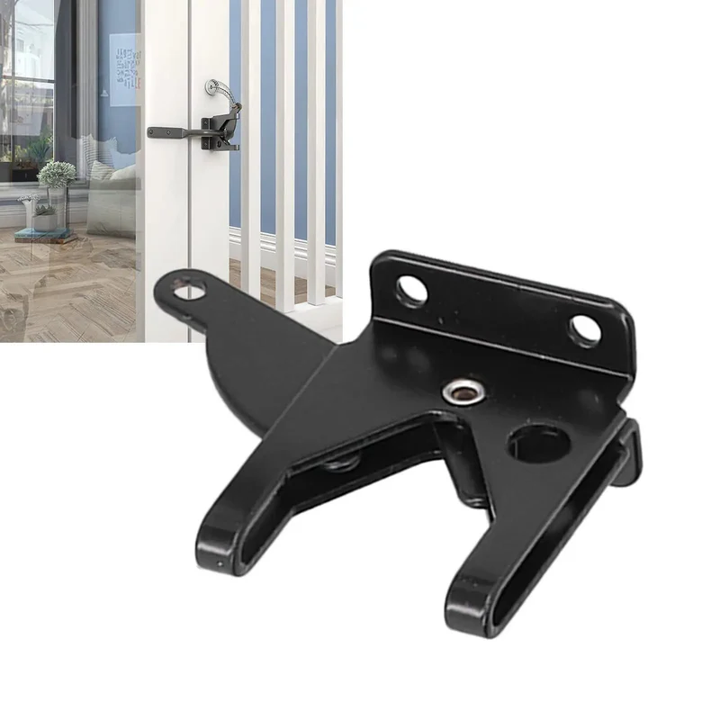 Heavy Gauge Iron Fence Lock With Self Locking Gate Latch And Adjustable Pull Cable Locks Dead Tight Backyard Security Gear For Swing Inward Or Outward Fence Panels